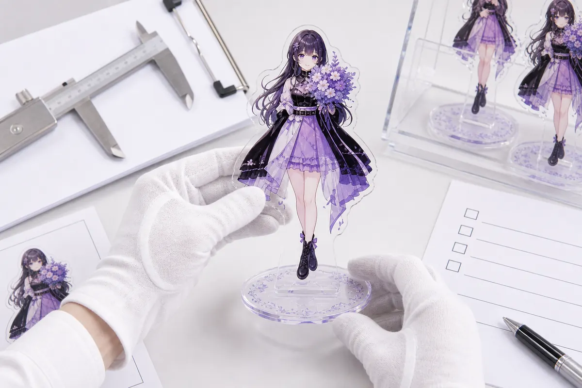 VTuber アクリルスタンド OEM 量産前サンプルと検品