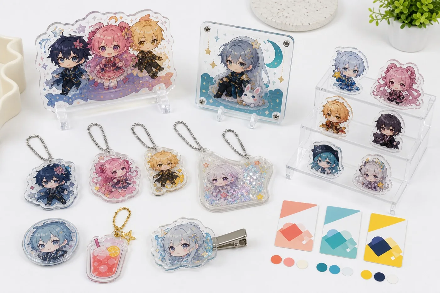 くじ会社向けアクリルグッズOEMの景品ランク別商品集合サンプル