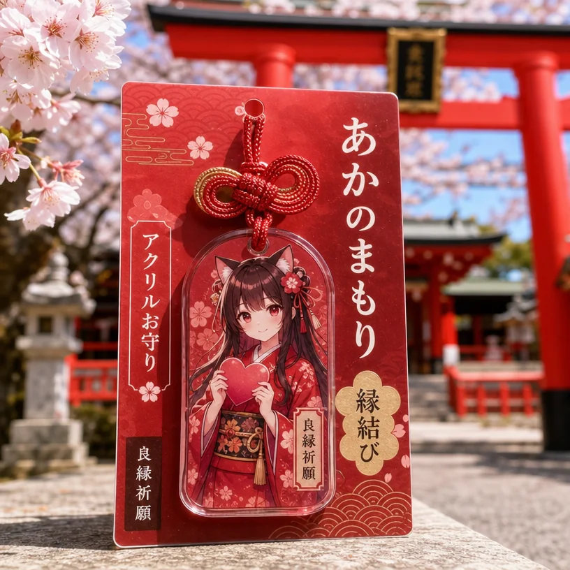 Acrylic Omamori Charm OEM production reference image 4