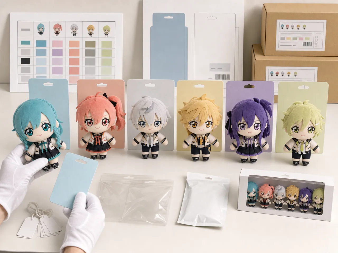 series SKU backing card OPP barcode blind bag and box approval