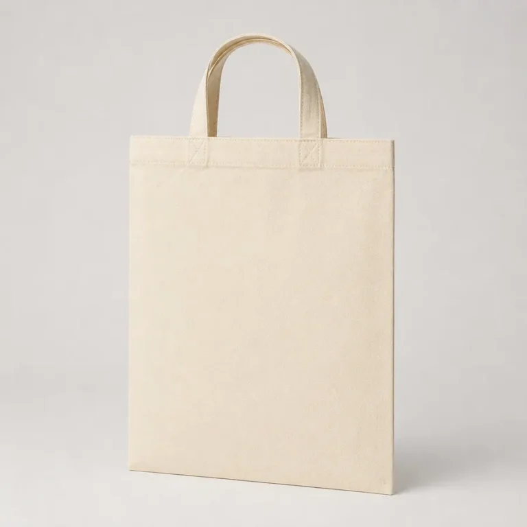 A4 flat canvas tote without a gusset