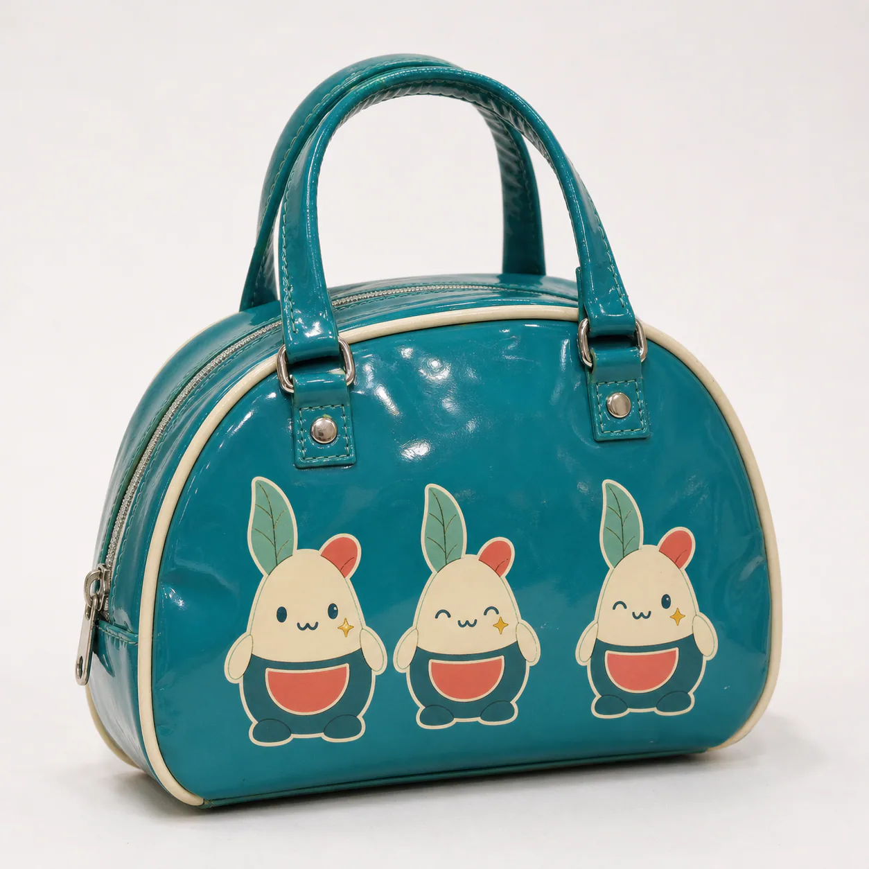 Concept image of a patent PVC bag with facial-expression variations