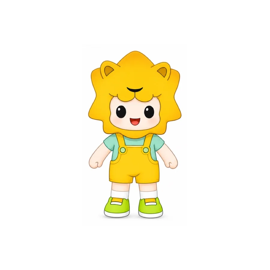 2D design sample for a corporate mascot plush