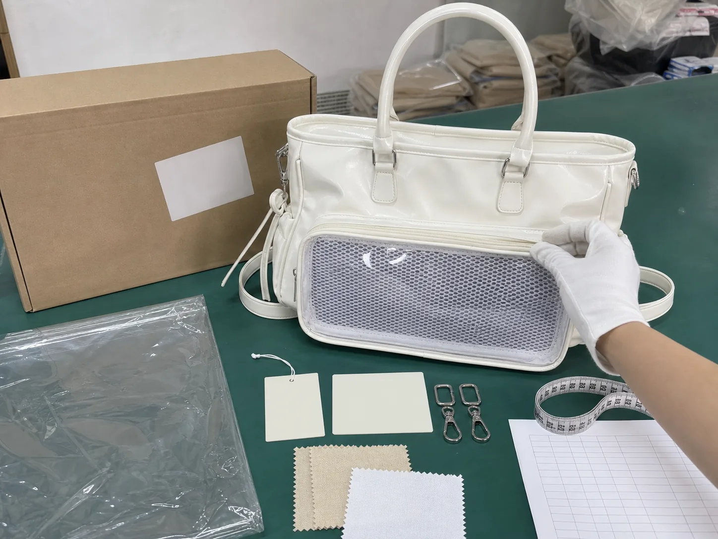 Custom ita bag packaging and QC check packaging materials and QC check for custom ita bag OEM production