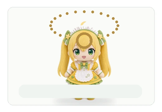 Mascot with ball chain attachment