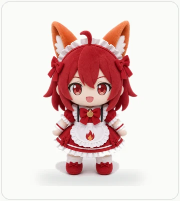 Pink character plush mascot