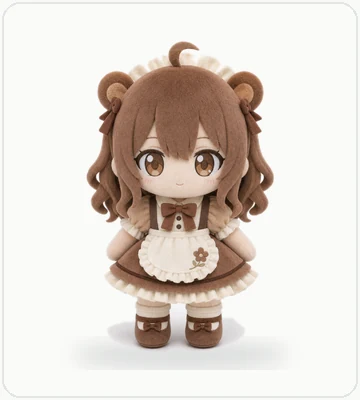 Yellow character plush mascot