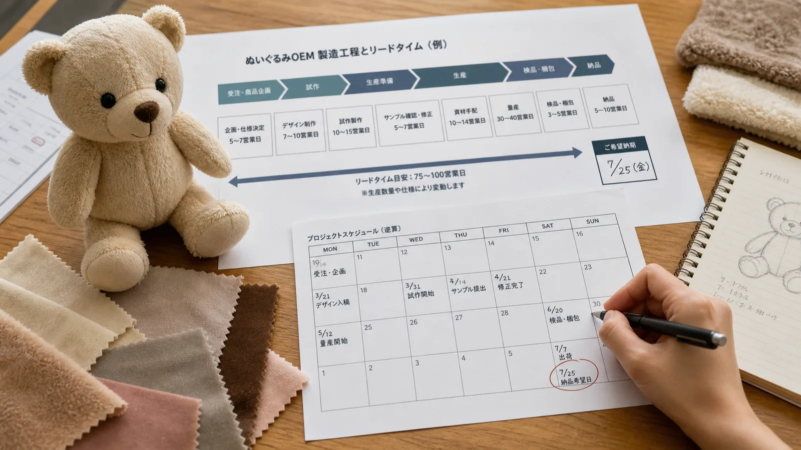 Custom Plush Production Timeline