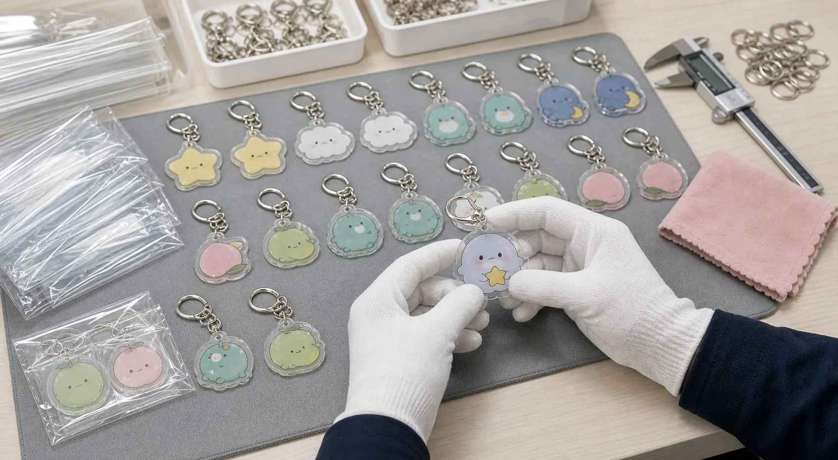 Double-Sided Acrylic Keychains sample approval and pre-shipment quality inspection