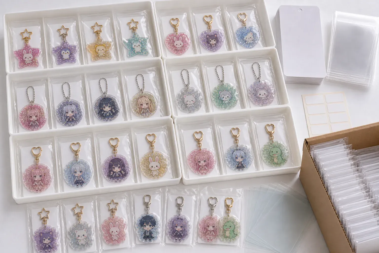 Acrylic merchandise sample prepared for ecommerce product photography
