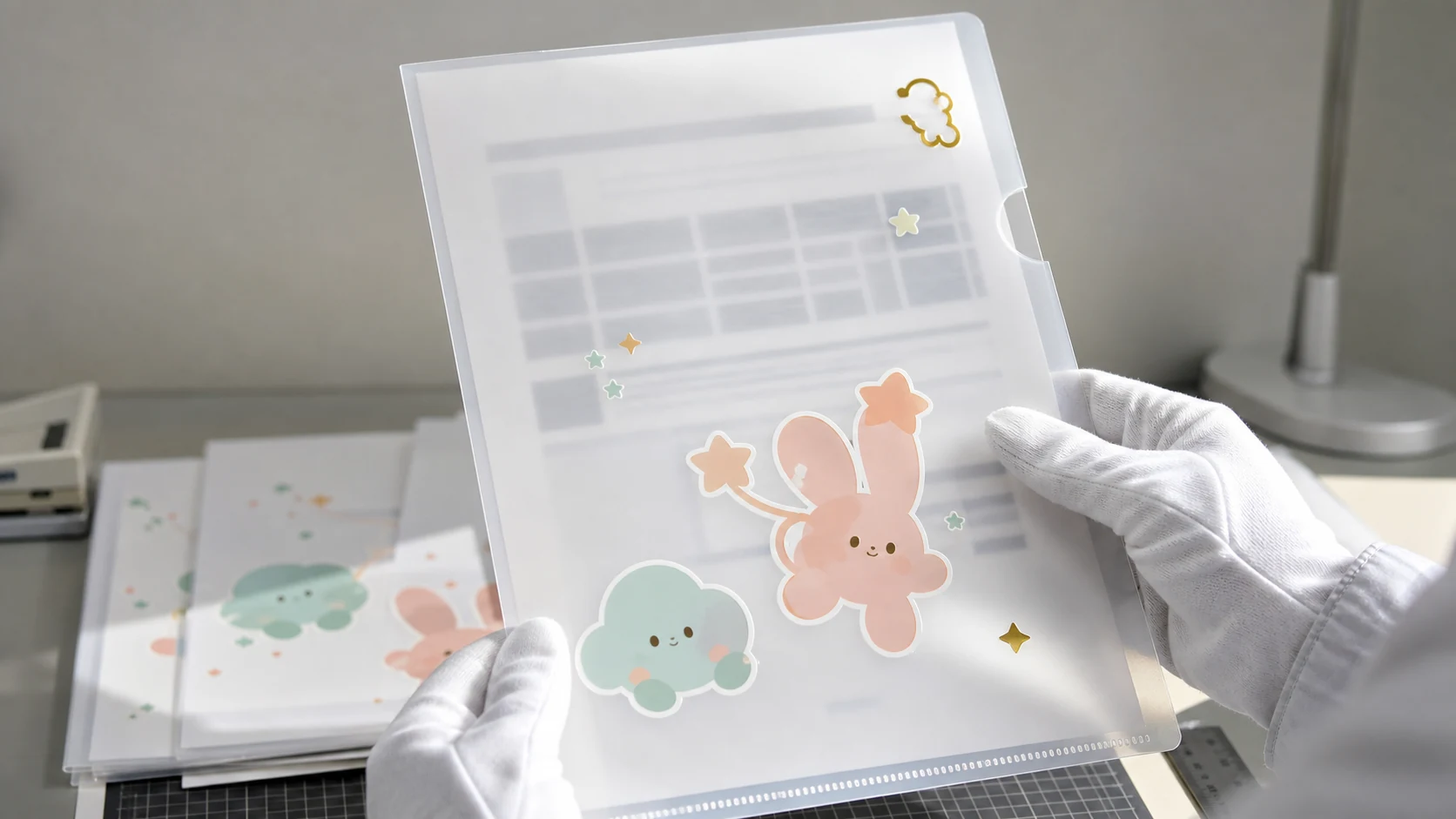 PP clear file OEM translucent material check