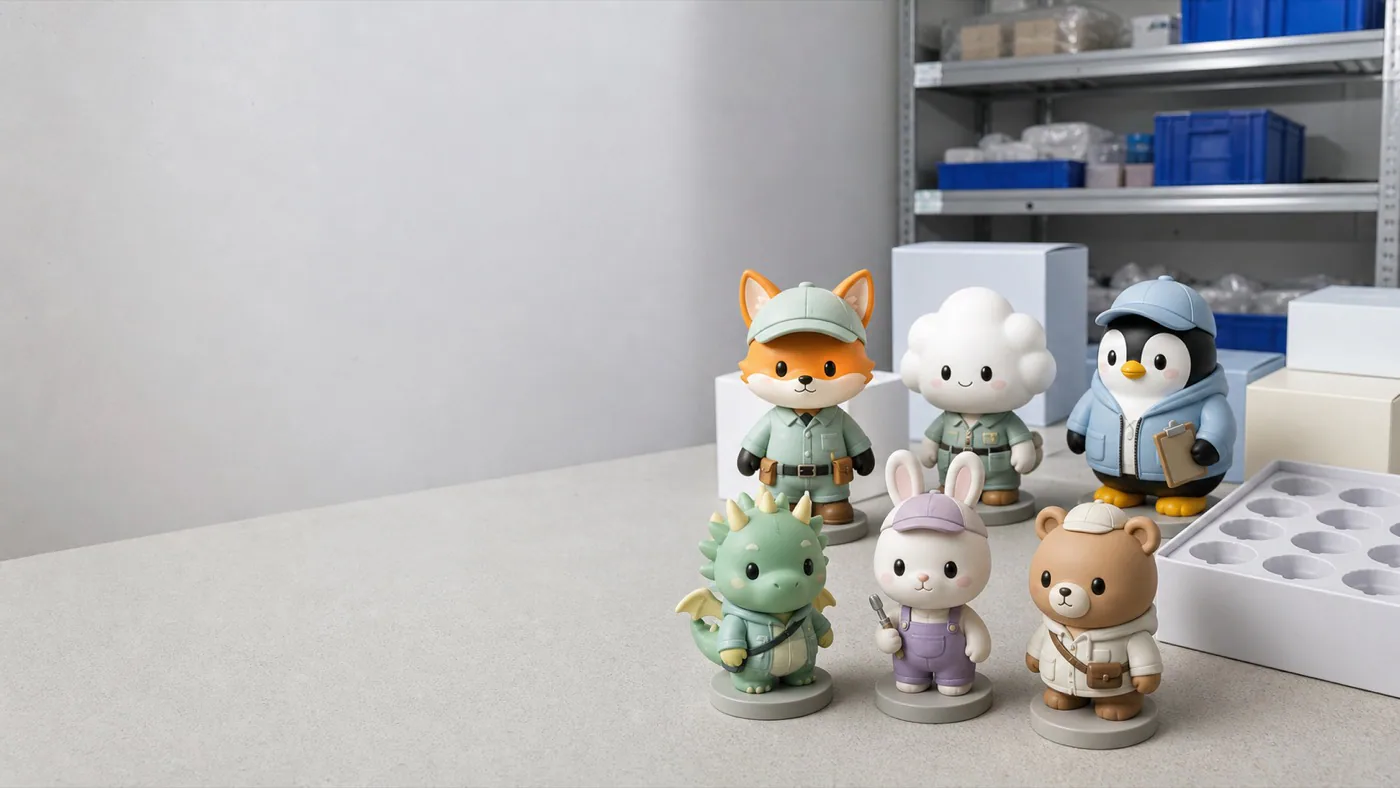 PVCソフビフィギュアOEMで確認する立体マスコットの量産サンプル