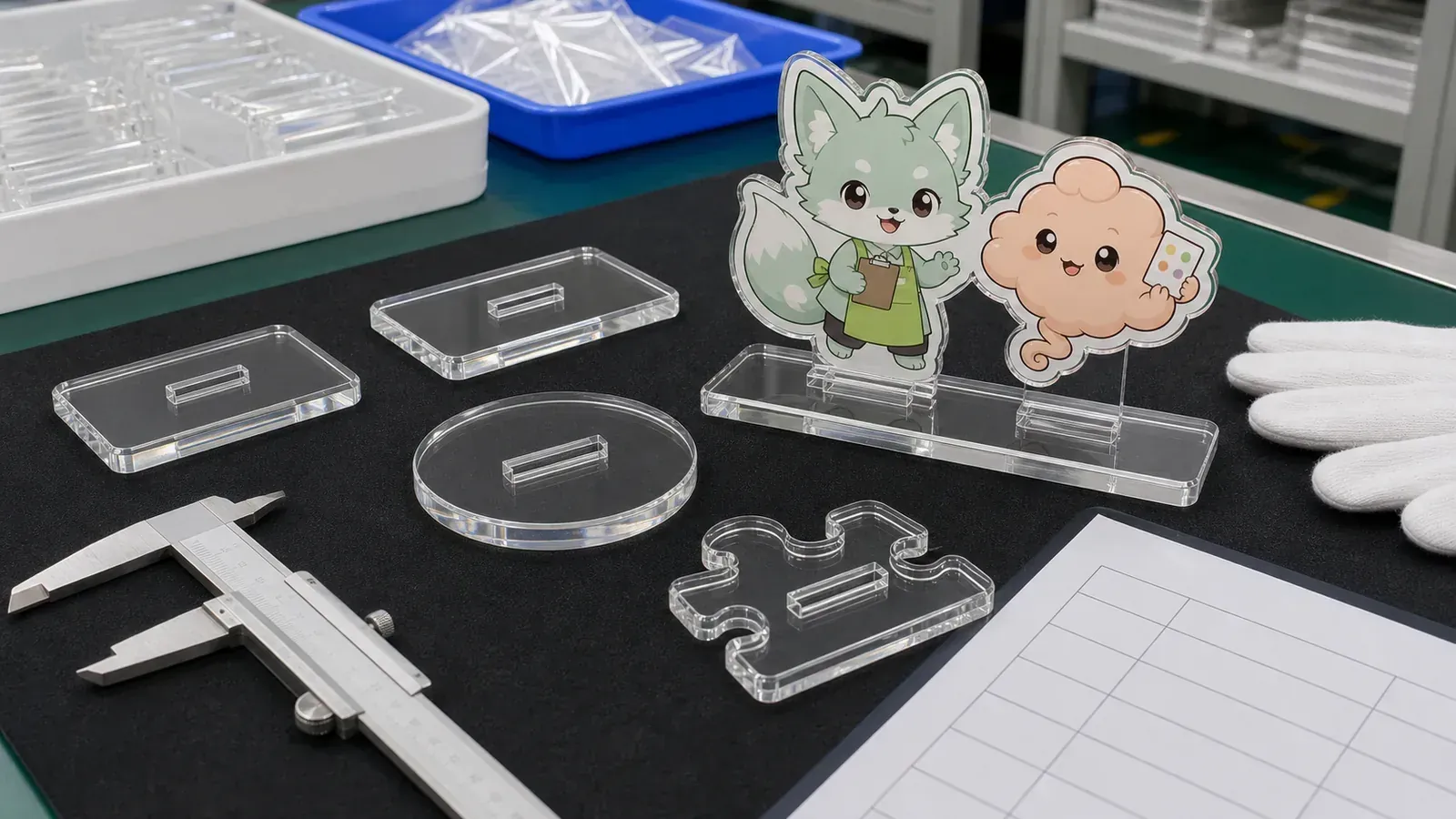 Artwork and print color approval sample for game acrylic merchandise