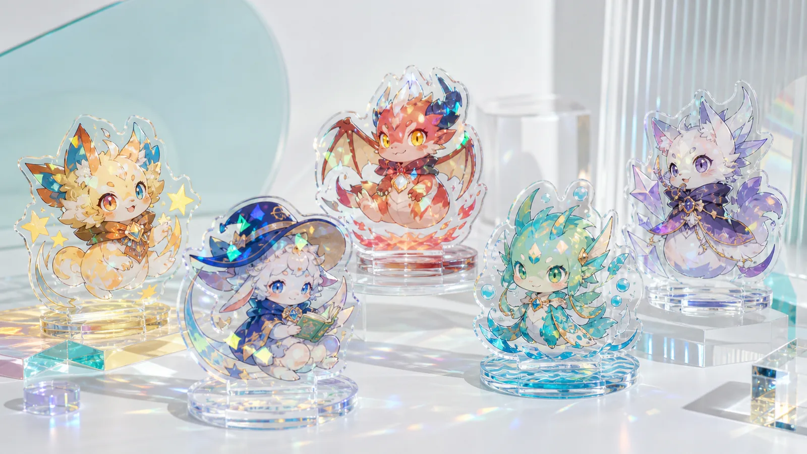 ホログラムアクリルスタンド OEM向けオリジナルIP集合サンプル