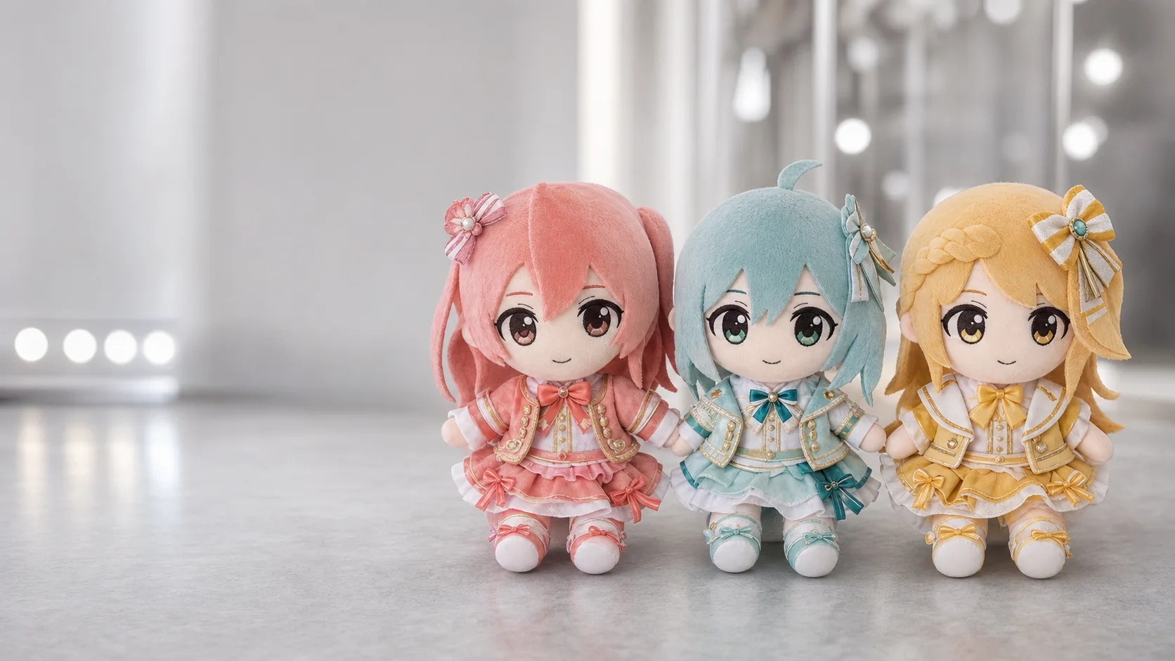 original three-member idol plush group made for paid concert merchandise OEM