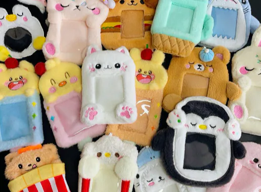 ぬいポーチとぬいぐるみバッグ製作例の集合