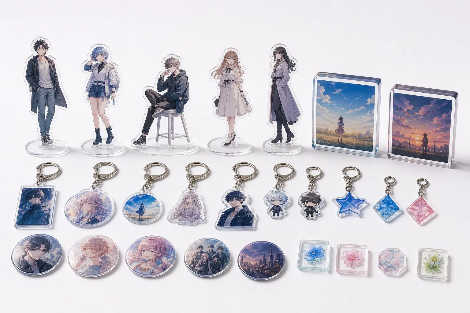 Kuji prize acrylic goods OEM multi-SKU production sample