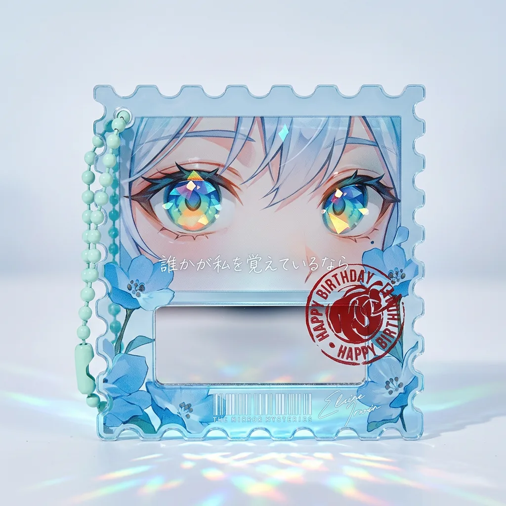 Light-through acrylic charm OEM sample with transparent window effect