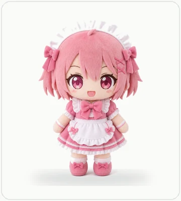 パープル色キャラクターぬいぐるみ