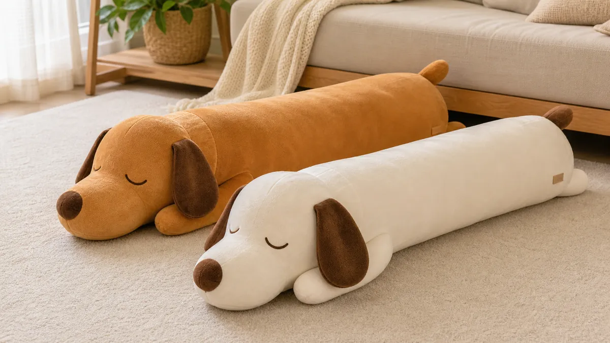 寝そべり動物型の長い抱き枕OEMサンプル