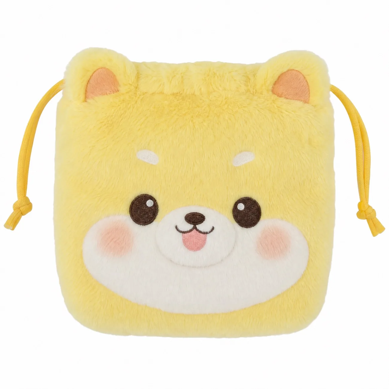 animal face plush drawstring pouch for giveaway packaging