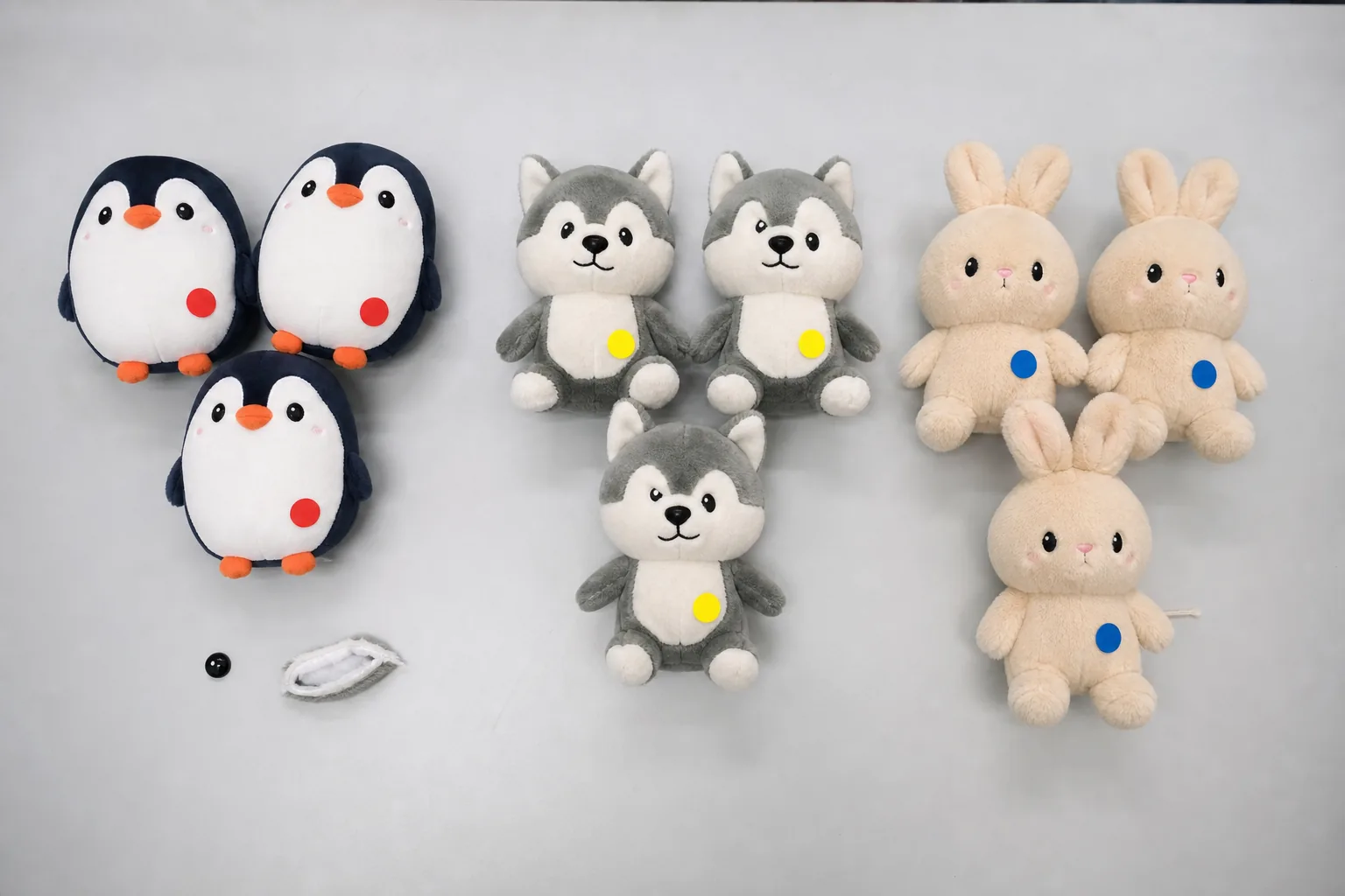 ぬいぐるみ不良を重大・主要・軽微に分ける検品例