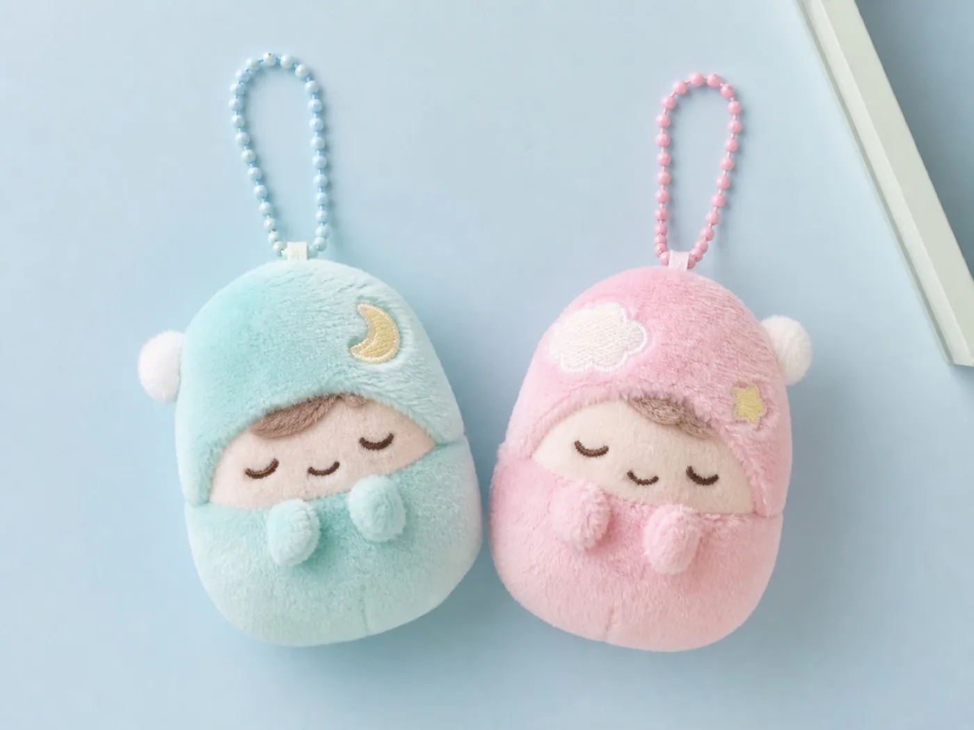 ペア商品のぬいぐるみキーホルダーサンプル
