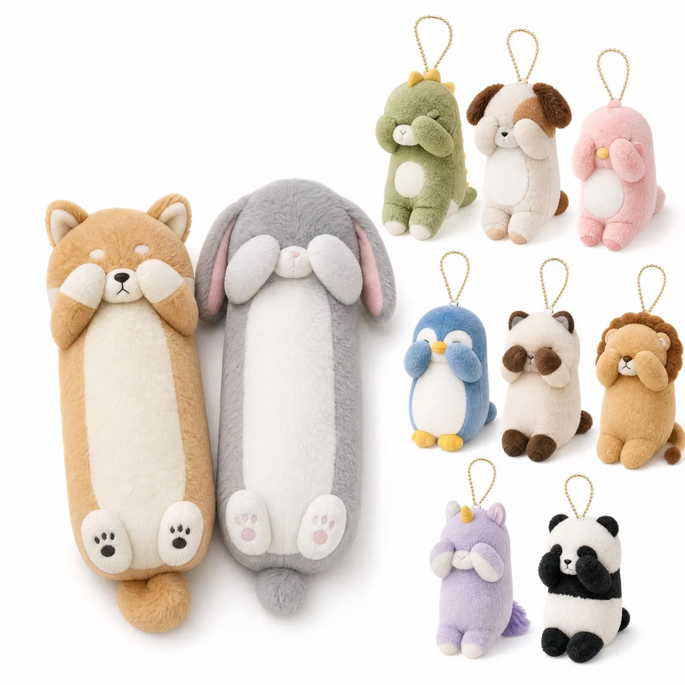 Long plush series plush keychain sample