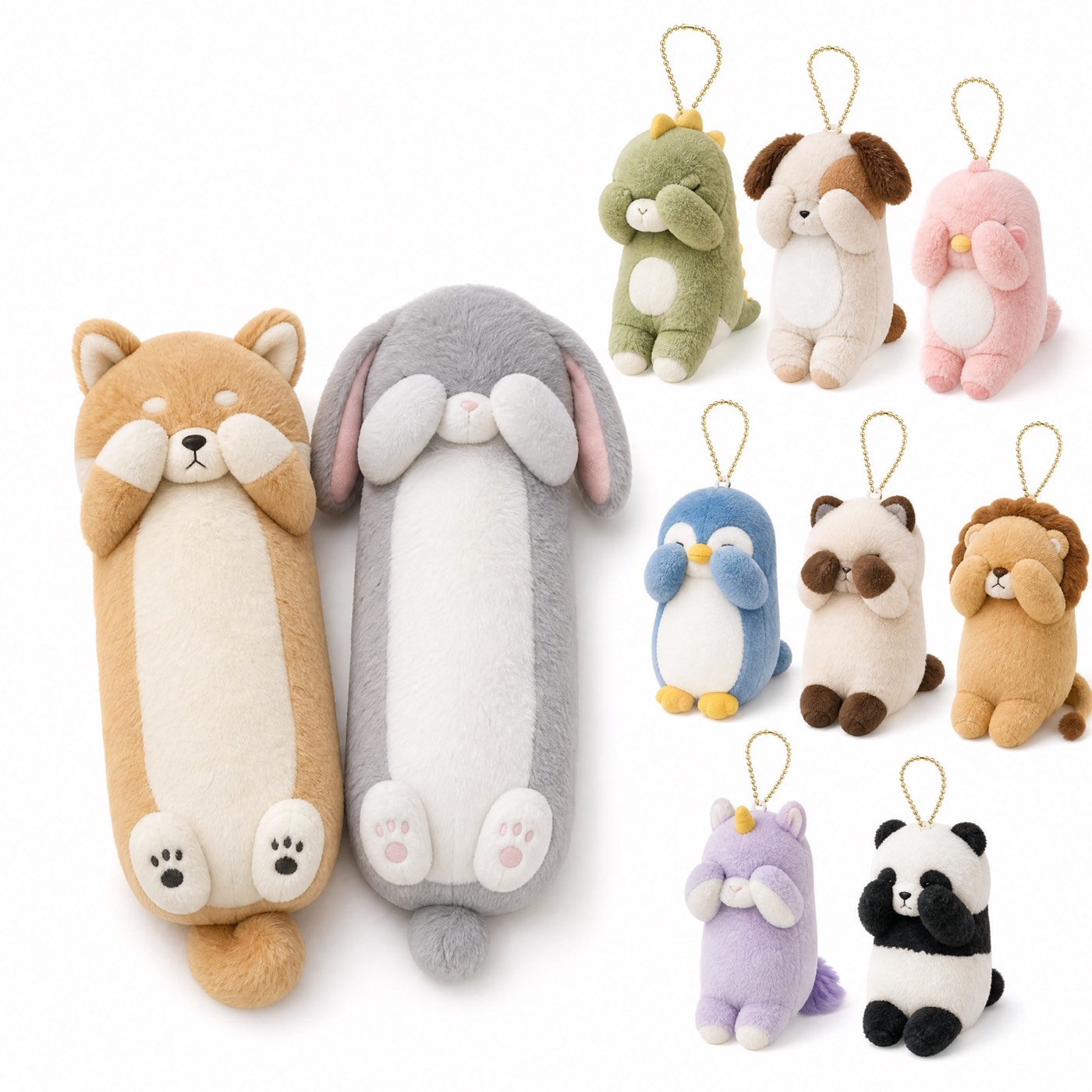 Long plush series plush keychain sample