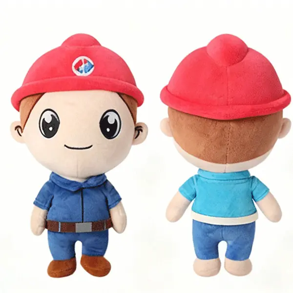 Mascot plush OEM example for corporate and IP characters