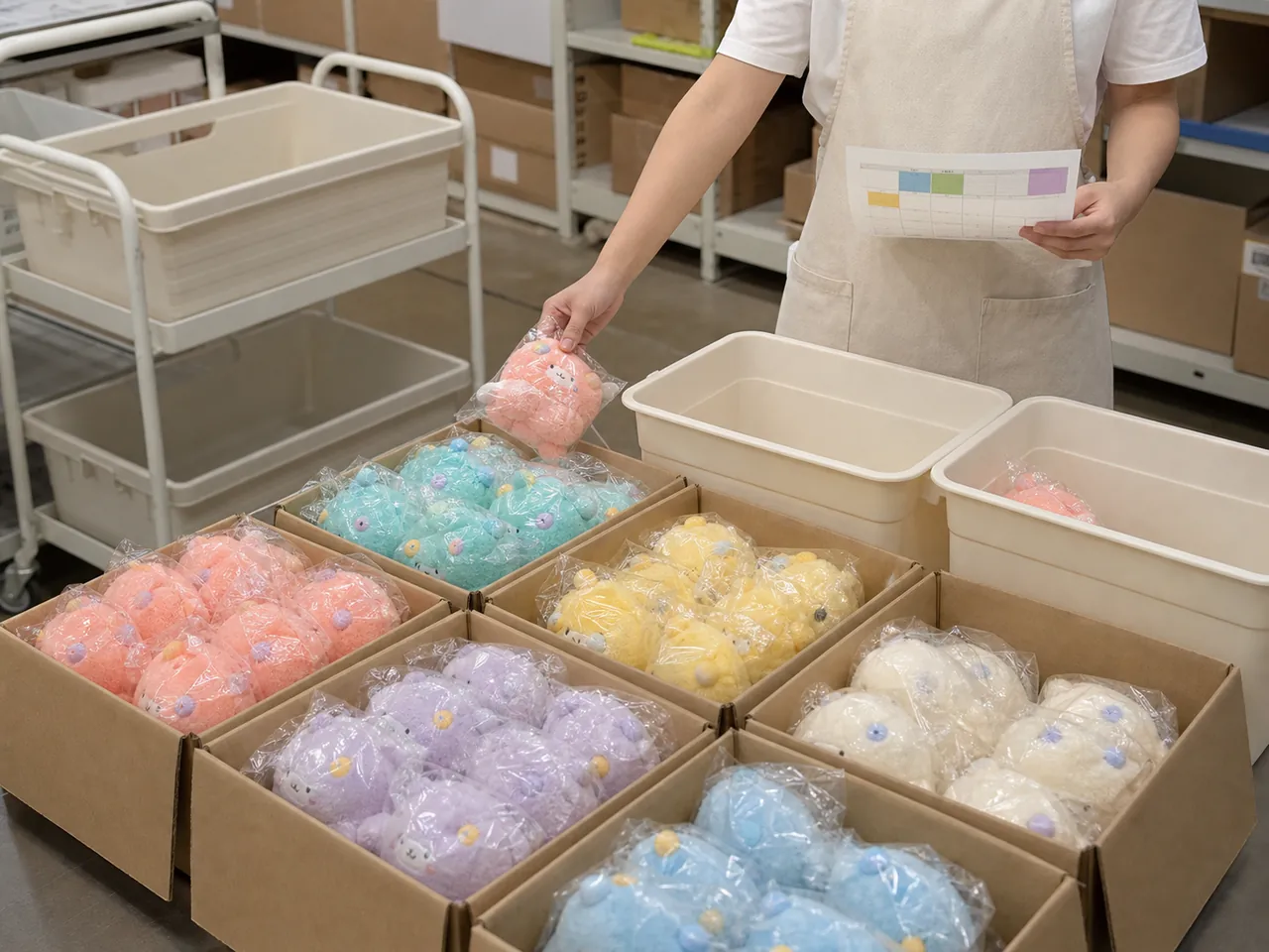SKU replenishment and reserve stock planning for pop-up store plush