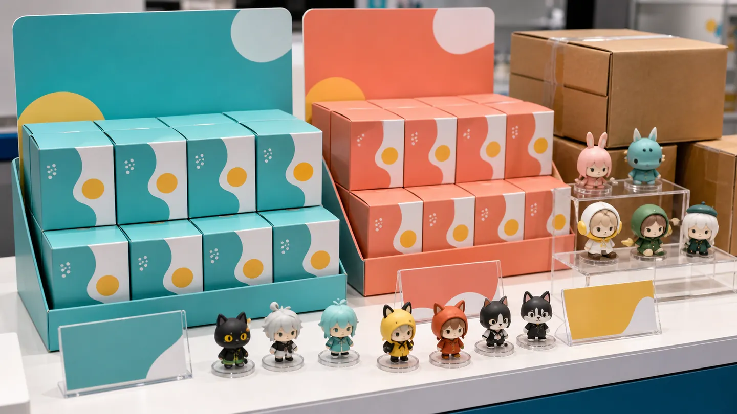 イベント物販向けPVCブラインドボックスフィギュアの売り場展開