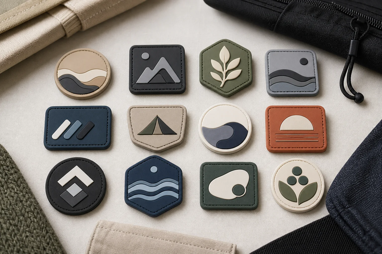 PVC wappen logo shape and color sample
