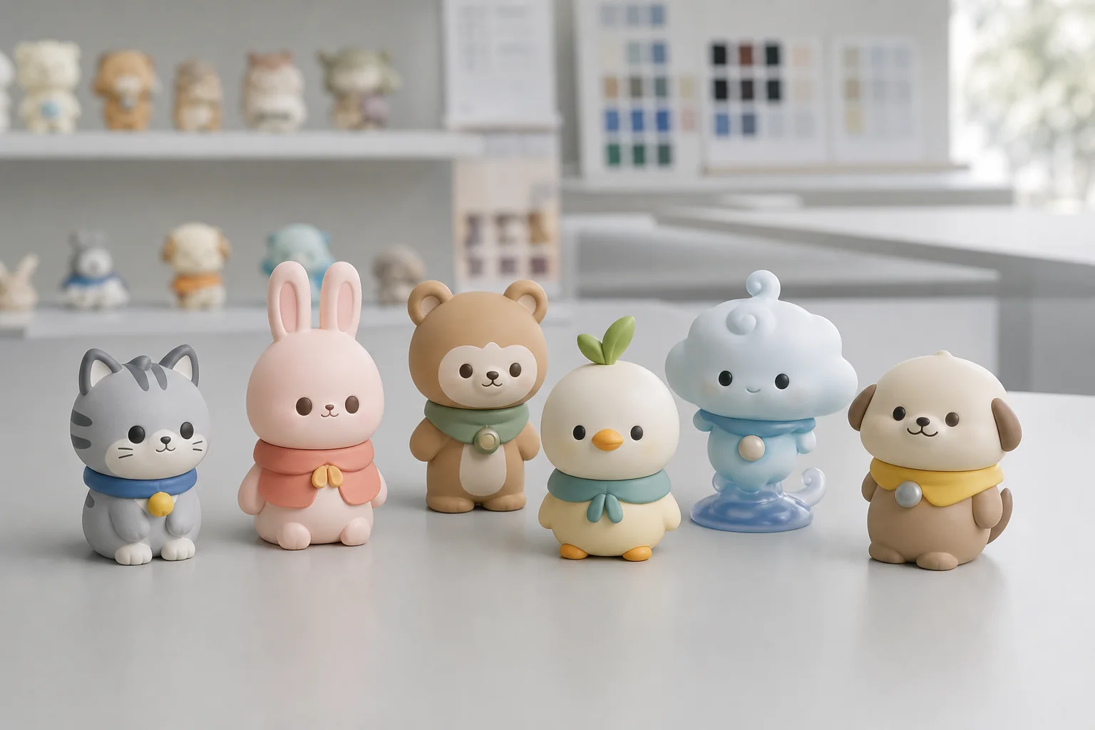 Custom PVC sofubi figure series samples for soft vinyl OEM quotation