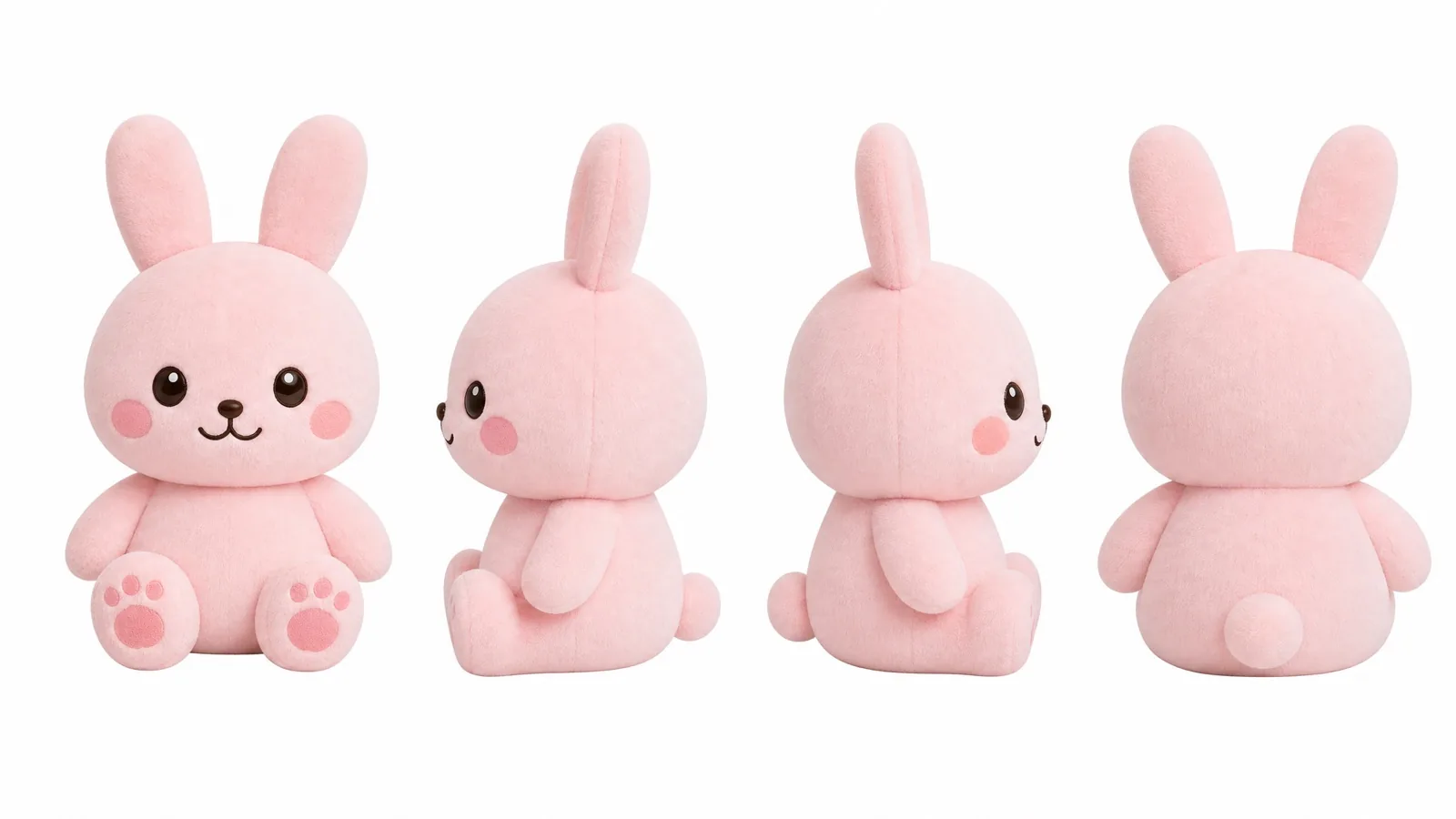 four view specification sample for custom promotional plush OEM