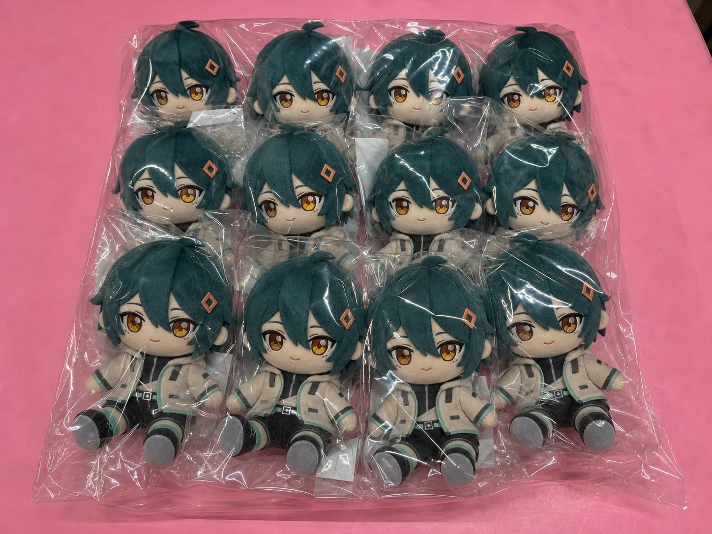 front appearance and individual OPP packing check for one VTuber plush SKU