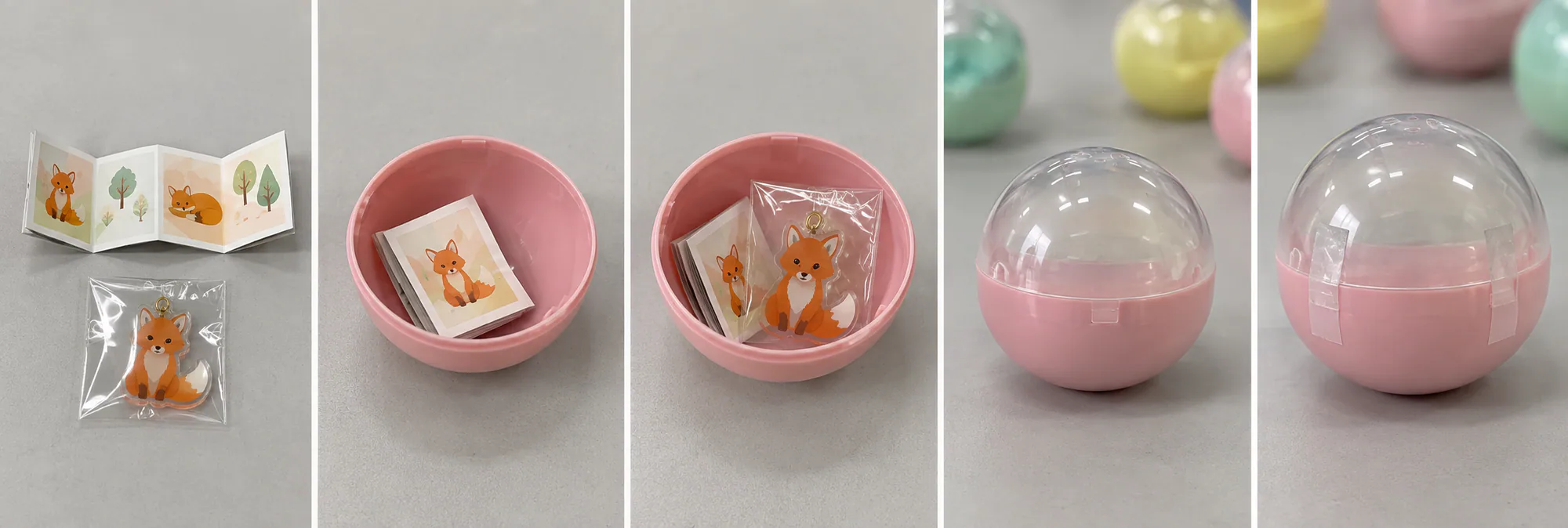 Capsule toy packaging and assembly SOP Five-step capsule toy packaging and assembly process