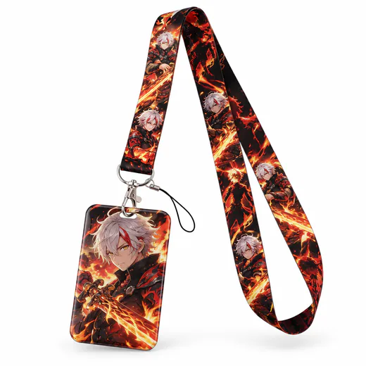 Custom lanyard card holder for capsule toys Printed lanyard card holder suitable for a large capsule