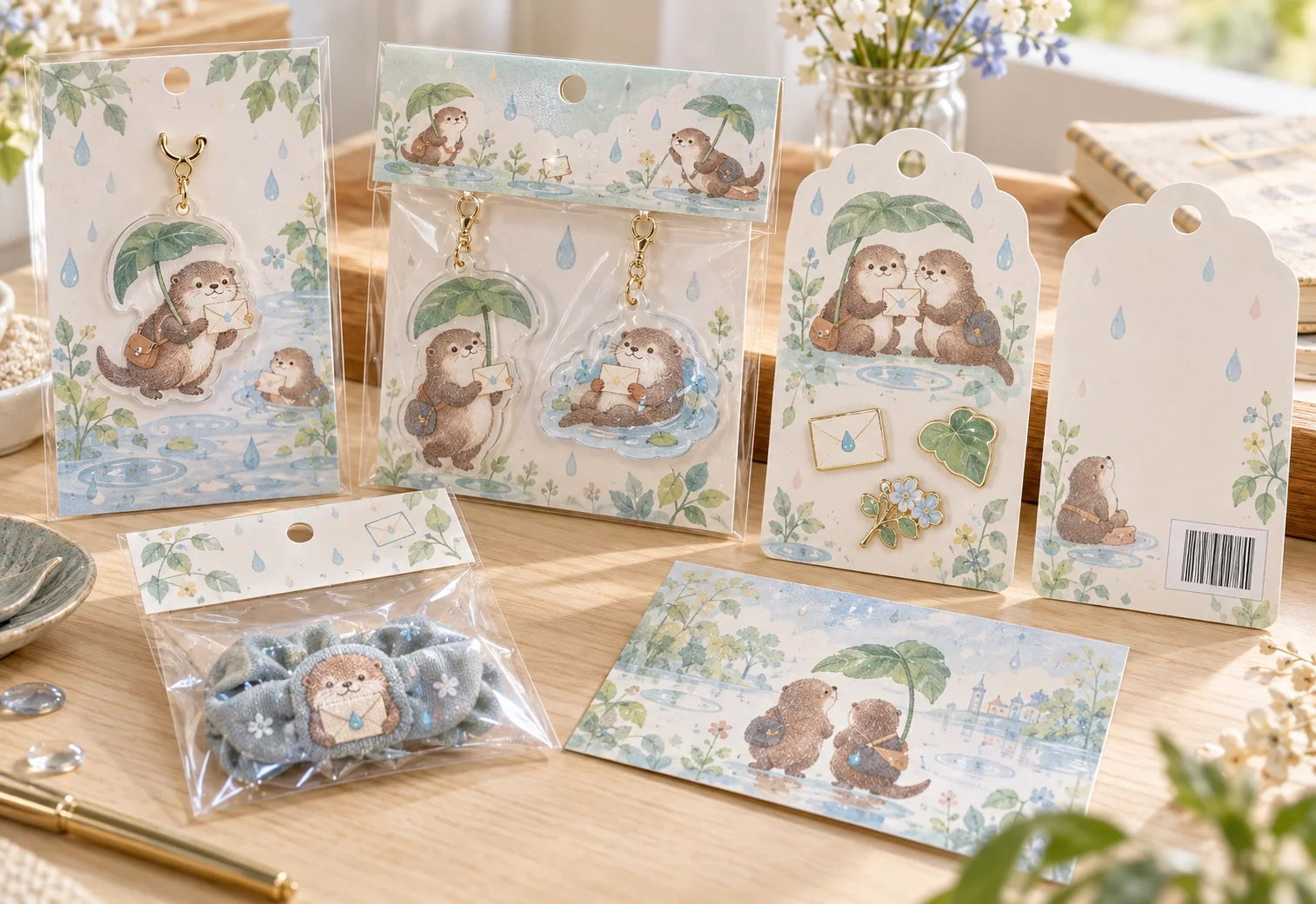 Custom backing cards and header cards for hanging character merchandise at retail