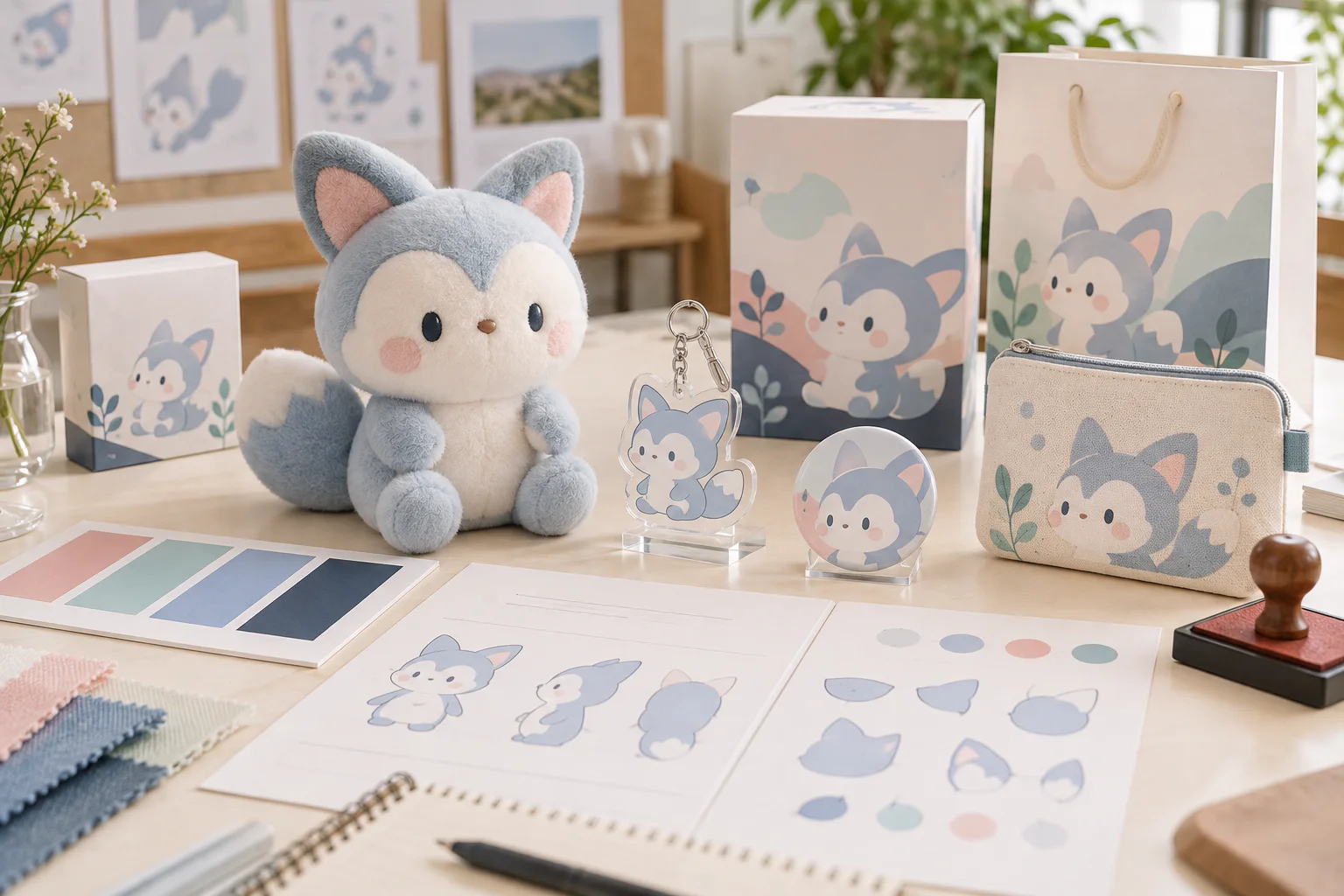Coordinated character merchandise collection for IP owners and licensors