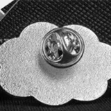 Butterfly clutch attachment for custom zinc alloy pin badges