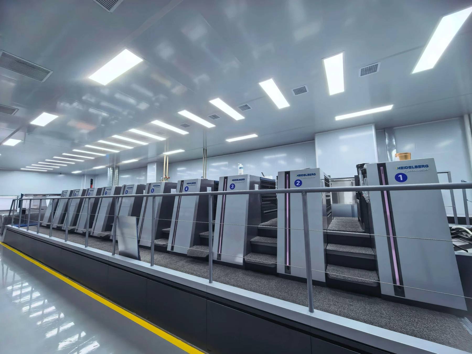 Multicolor offset press used for a volume production run